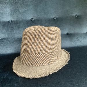 J.Crew grey wool plaid hat